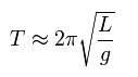 Period of a pendulum at small amplitude