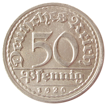 Deutsches Reich, 50 Pfennig Aluminum Coin (1920)