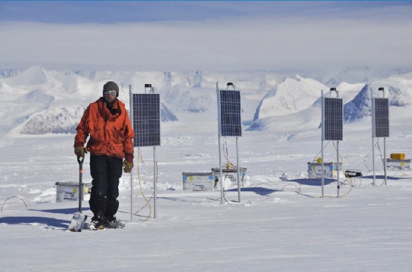 Photovoltaic Panels at Lake Ellsworth Antarctica