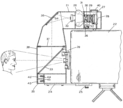 Fig. 3 of US Patent No. 2,883,902, 'Prompting Apparatus'