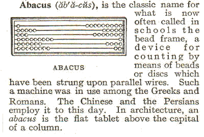 Dictionary entry for abacus.