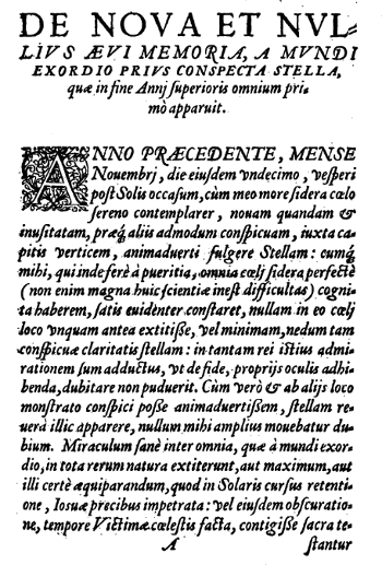 A page from Tycho's De nova.