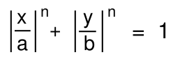 Superellipse equation