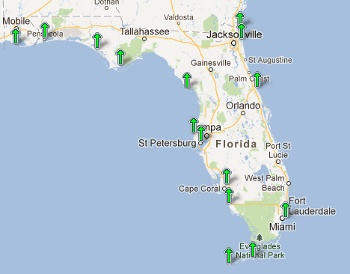 Florida sea level trend