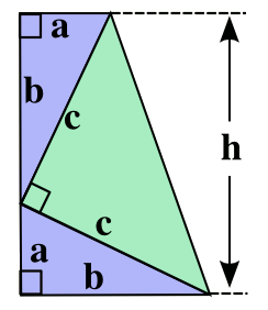 US President James Garfield's proof of the Pythagorean theorem.