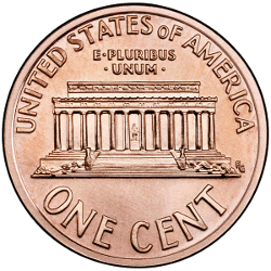 Lincoln cent, reverse side