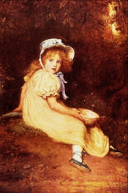 Little Miss Muffet by John Everett Millais (1829–1896)