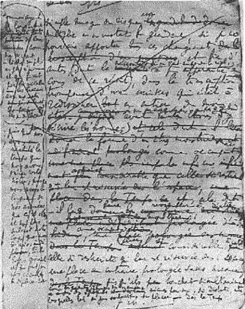 Proust manuscript for À la recherche du temps perdu