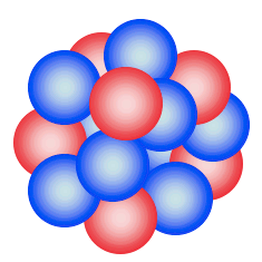 A representation of an atomic nucleus