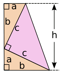 US President James Garfield's proof of the Pythagorean theorem.