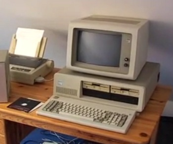 The IBM 5150 personal computer.