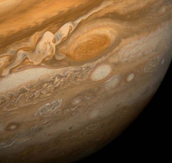Voyager 1 image of Jupiter's Great Red Spot, February 25, 1979.