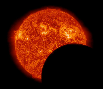 2013 lunar transit observed by NASA's Solar Dynamics Observatory.