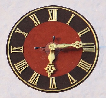 Clock of the Church of Saint Martin, Busskirch, Jona, Switzerland
