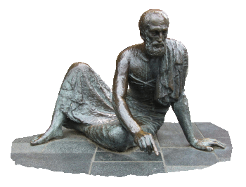 Sculpture of Archimedes by Gerhard Thieme, Güstrow, Germany, 1977-8