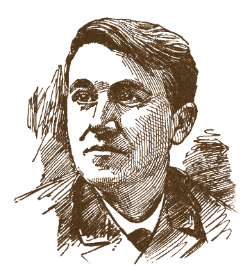  Drawing of Thomas Alva Edison