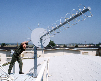 Helical antenna for satellite communication