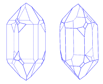Quartz crystal facets