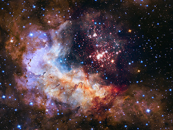 Hubble Space Telescope image of star cluster, Westerlund 2
