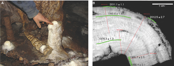 Analysis of a Mawmluh cave stalagmite