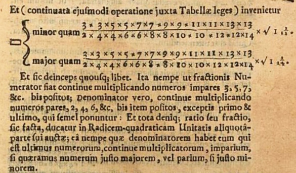 A portion of page 179 from 'Arithmetica Infinitorum' by John Wallis