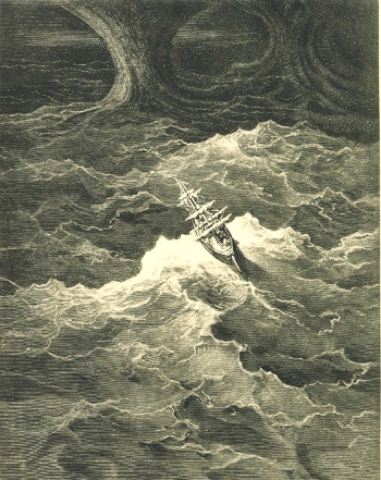 Gustav Dore Illustration from an 1866 German edition of The Rime of the Ancient Mariner by Samuel Taylor Coleridge
