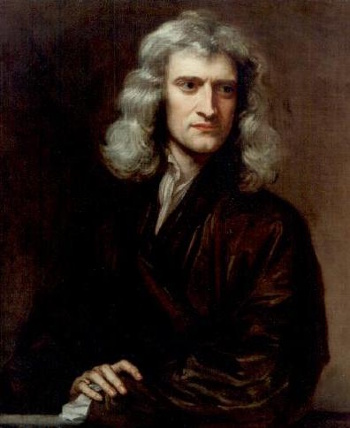 Isaac Newton, oil portrait by Godfrey Kneller