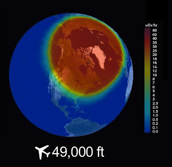 Polar radiation at aircraft cruising altitude after a 2003 solar storm