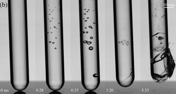 Cavitation by dropping a sealed test tube.