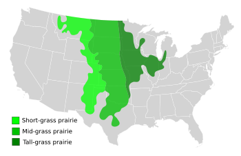 Location of the Great Plains on a map of the United States