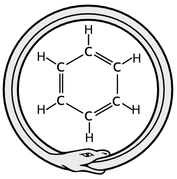 Benzene structure with Ouroboros
