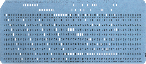Eighty column punch-card