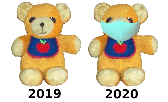 Freddy Bear in face mask