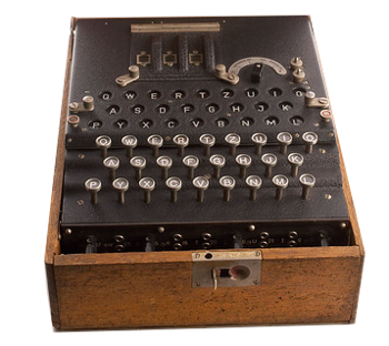 Keyboard portion of the German Enigma rotary cipher machine