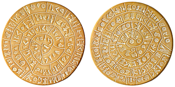 Both sides of the Phaistos Disk