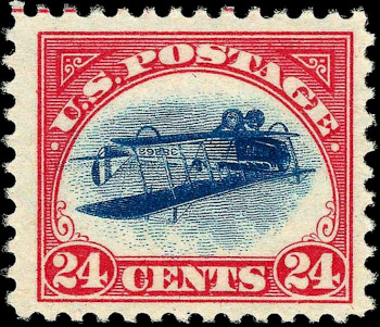 US Airmail Inverted Jenny Postage Stamp