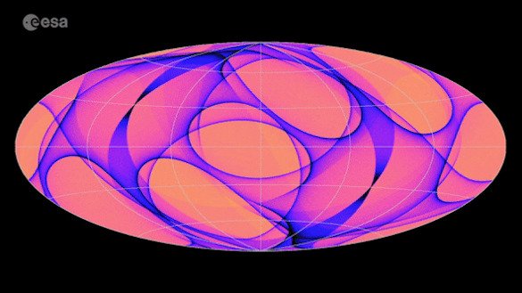 Gaia sky coverage visualization