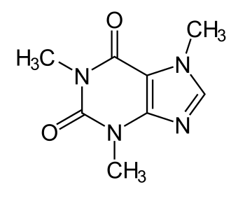 Structural diagram of caffeine