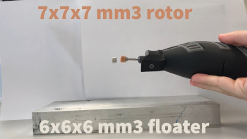 Magnet levitated by a rotating magnet (Technical University of Denmark)