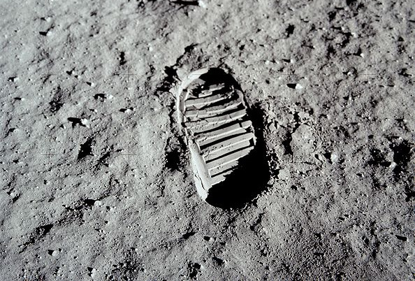 Footprint of Buzz Aldrin on the Moon