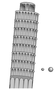 Galileo's experiment at the Tower of Pisa