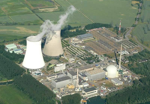 The Philippsburg nuclear power plant (Germany).